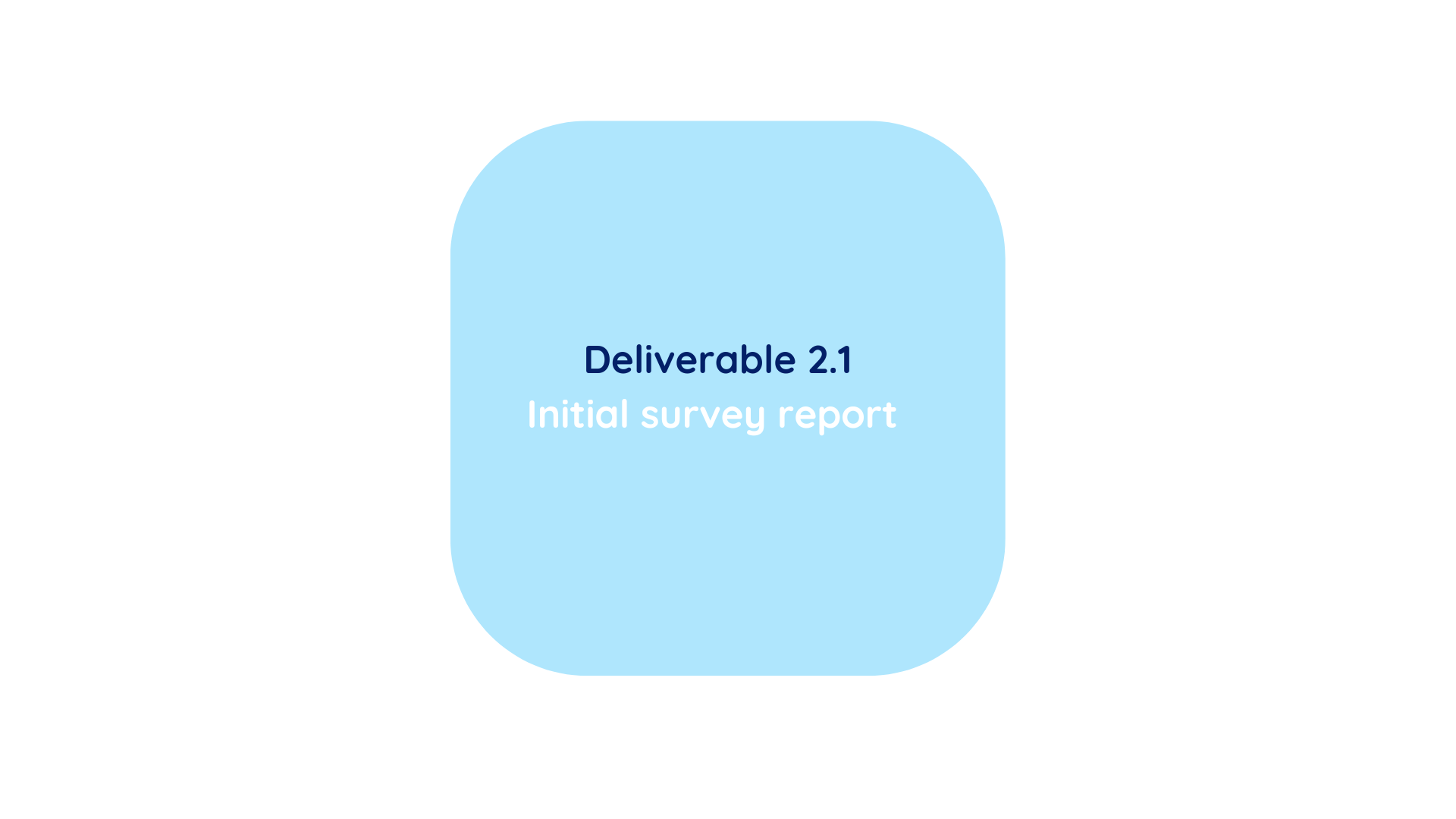 deliverable 2.1 - Initial survey