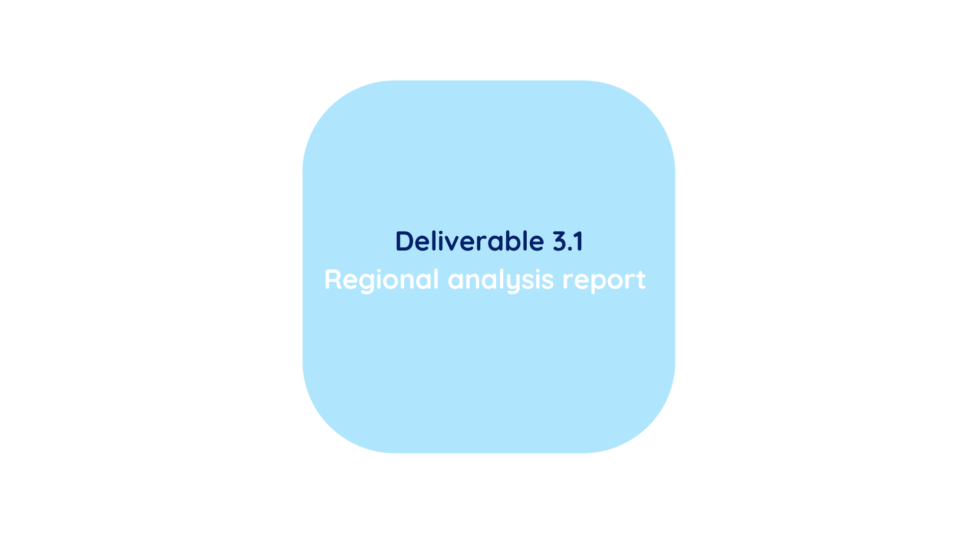 Deliverable 3.1. - Regional analysis 